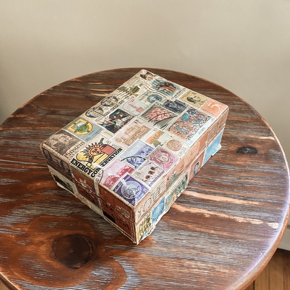 Vintage Stamp Trinket Box